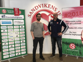 Anders Eriksson och Krister Parling på kansliet som ligger vid Köpmangatan, centralt i Sandviken