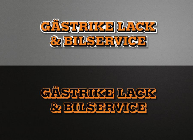 Gästrike Lack & Bilservice nya logotyp.